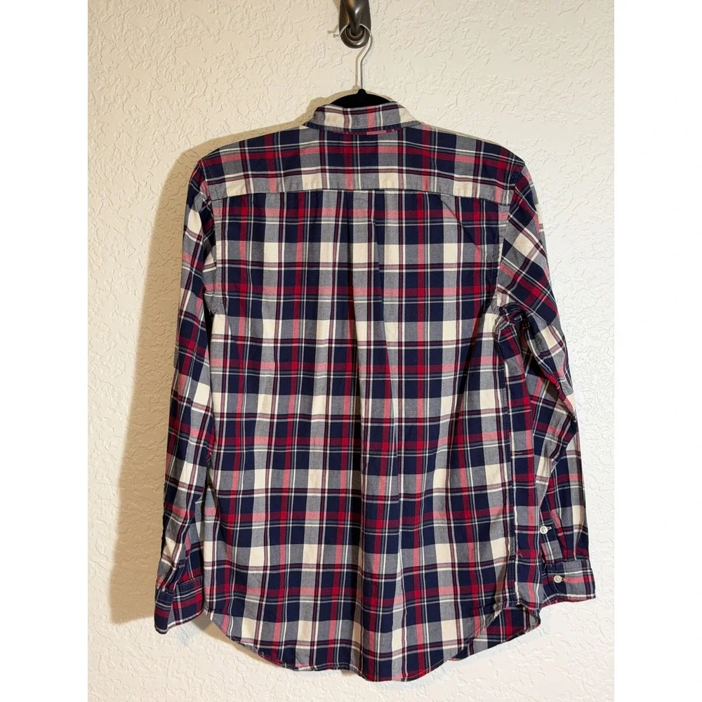 Ralph Lauren Button Down Shirt Red XL Boys Plaid Long Sleeve Slim Fit